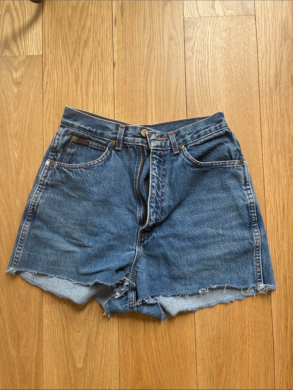 Vintage High Waisted Blue Denim Cutoff Shorts